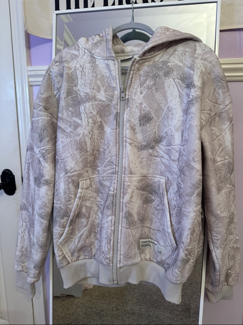 Comfrt Woodland Zip-Up Hooded Jacket - Light Taupe Camouflage